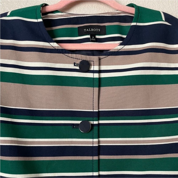 Talbots Multi-Color Striped Blazer Jacket -Size 14 - Picture 3 of 6